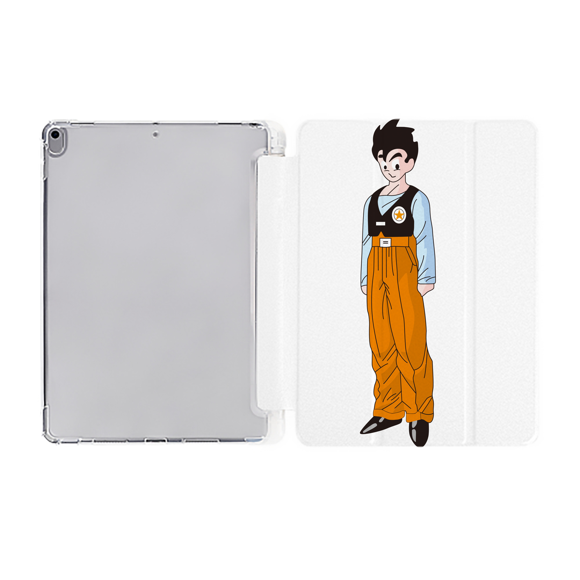 （画像用） ドラゴンボール DRAGON BALL IPad ケース ペン収納付き 三つ折りスタンド PUレザー×シリコン 対応機種9.5/10.5/10.9インチ